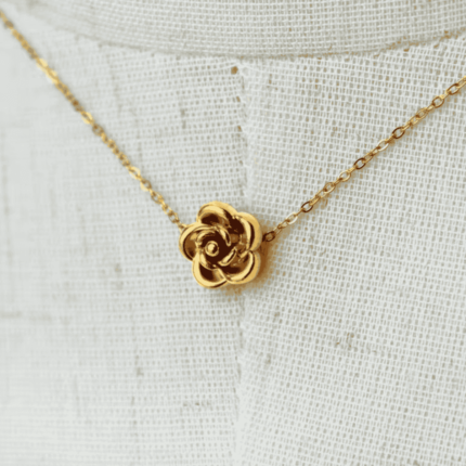 Golden Bloom Pendant Necklace
